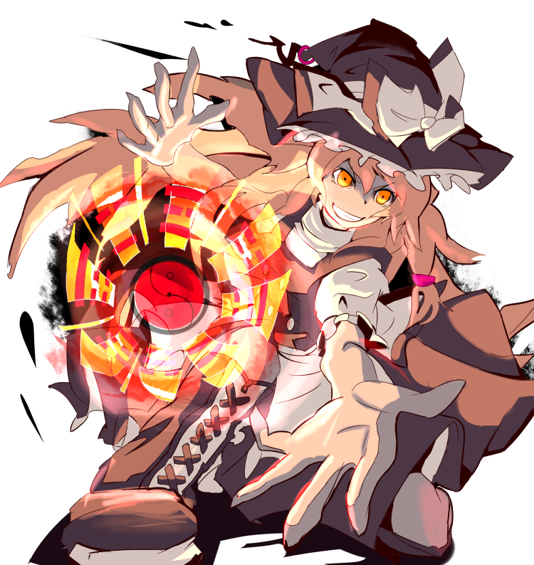 adnod bad_id bad_pixiv_id hat kirisame_marisa long_hair smile solo touhou transparent_background witch_hat yellow_eyes