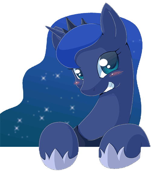 blue_eyes blue_hair blush equine female feral friendship_is_magic hair horn looking_at_viewer mammal my_little_pony oze princess_luna_(mlp) solo winged_unicorn wings