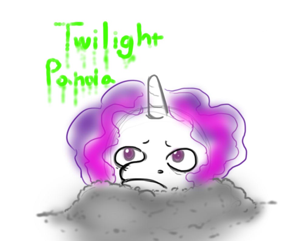 equine friendship_is_magic horn mammal my_little_pony original_character plain_background purple_eyes solo twilight_panda unicorn white_background