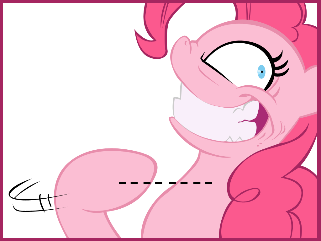 alpha_channel blue_eyes bouxn creepy equine female feral friendship_is_magic hair horse mammal my_little_pony official pink_hair pinkie_pie_(mlp) plain_background pony portrait smile solo teeth transparent_background vector