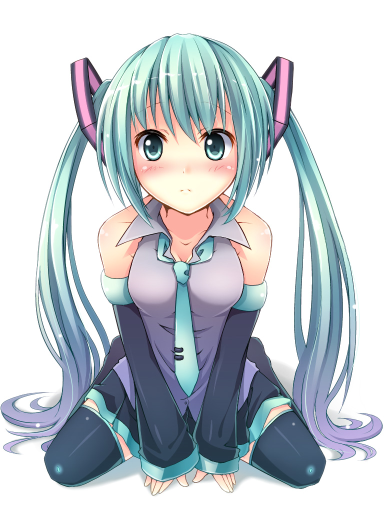 hatsune_miku tagme thighhighs vocaloid