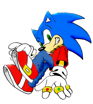 bling clothing gangster gloves green_eyes hedgehog looking_at_viewer male mammal pants plain_background ring sega shirt sonic_(series) sonic_the_hedgehog unknown_artist white_background