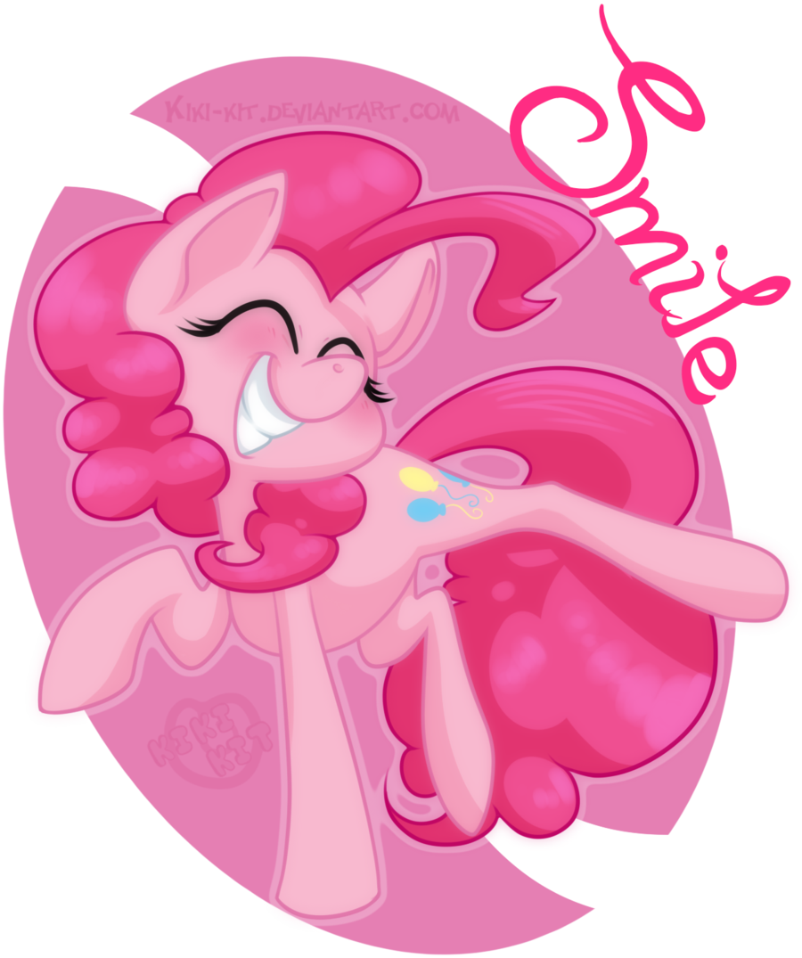 alpha_channel cutie_mark english_text equine eyes_closed female feral friendship_is_magic happy horse kiki-kit mammal my_little_pony pink_theme pinkie_pie_(mlp) plain_background pony smile solo text transparent_background