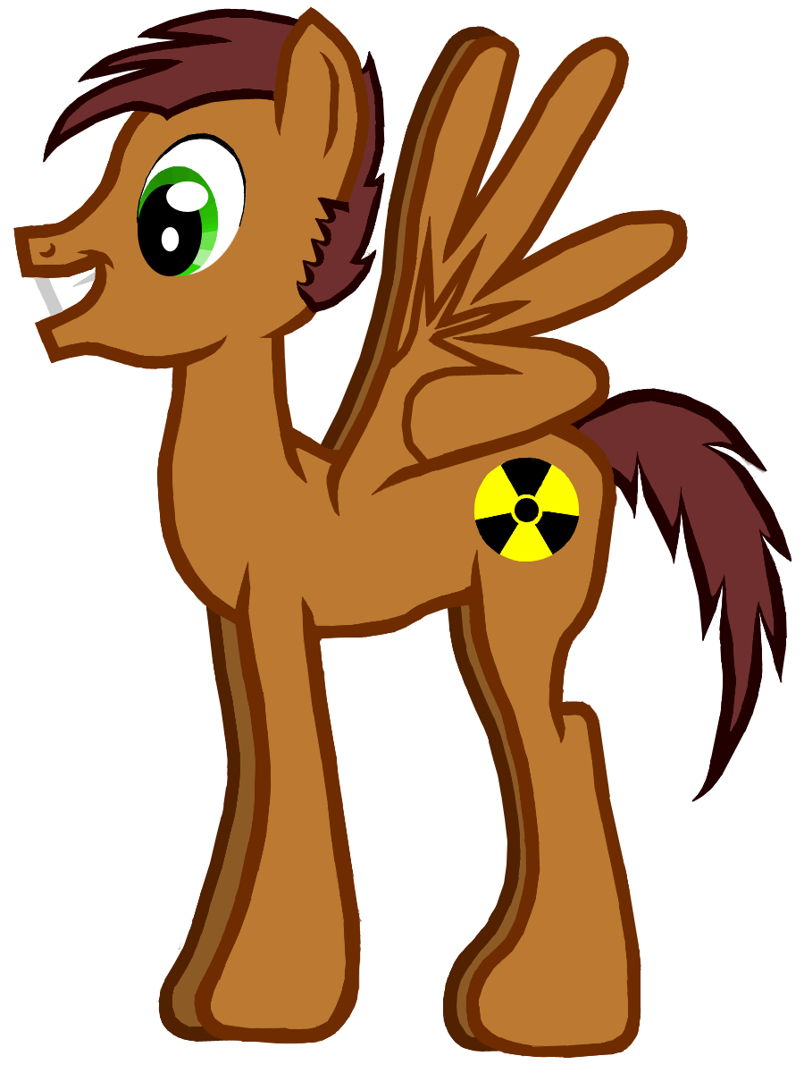 brown_fur cutie_mark equine friendship_is_magic_(copyright) fur green_eyes horse male mammal my_little_pony my_little_pony_(copyright) nuclear nuclear_fighter nuclear_fighter_(character) nuclear_symbol original_character pegasus pony radiation_symbol smile tuccsok tuccsok_(artist) wings