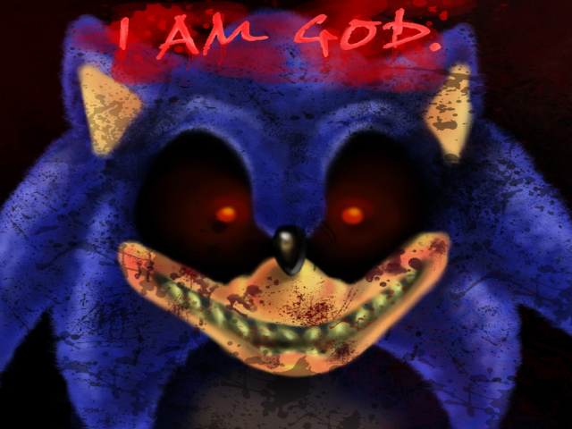 blue_fur creepy creepypasta english_text evil fur grin hedgehog high_octane_nightmare_fuel horror looking_at_viewer male mammal nightmare_fuel plain_background red_eyes scary sega smile solo sonic.exe sonic_(series) sonic_the_hedgehog teeth text video_games