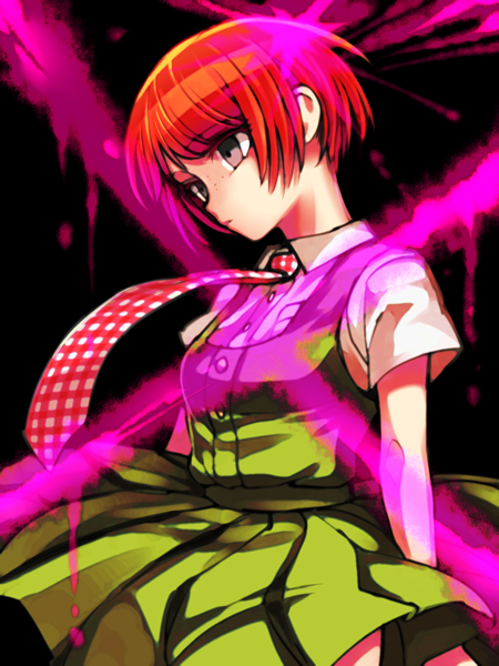 bad_id bad_pixiv_id danganronpa death dress freckles green_eyes koizumi_mahiru necktie red_hair school_uniform short_hair solo spoilers super_danganronpa_2 zakki