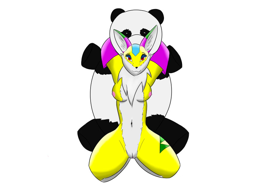 digimon female mammal morose_ambrose panda plushie spread_legs spreading