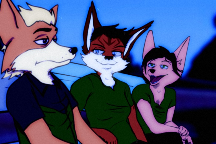 fara_phoenix feline fox fox_mccloud fredryk_phox male mammal miyu_lynx nintendo star_fox star_fox_the_animated_series video_games