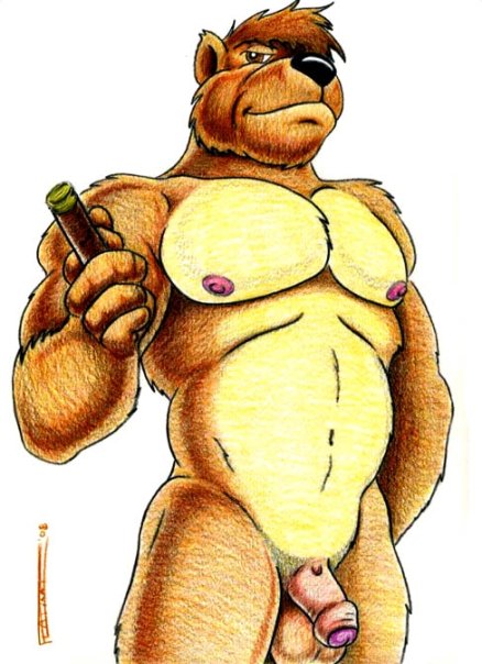 alinraven balls bear biceps big_penis brown_fur chubby cigar claws drawn flatrat fur gay grizzly grizzly_bear hair looking_at_viewer male mammal muscles nipples nude pecs penis smoking solo thick_penis uncut