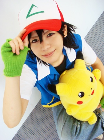 cosplay lowres photo pikachu pokemon pokemon_(anime) satoshi_(pokemon)