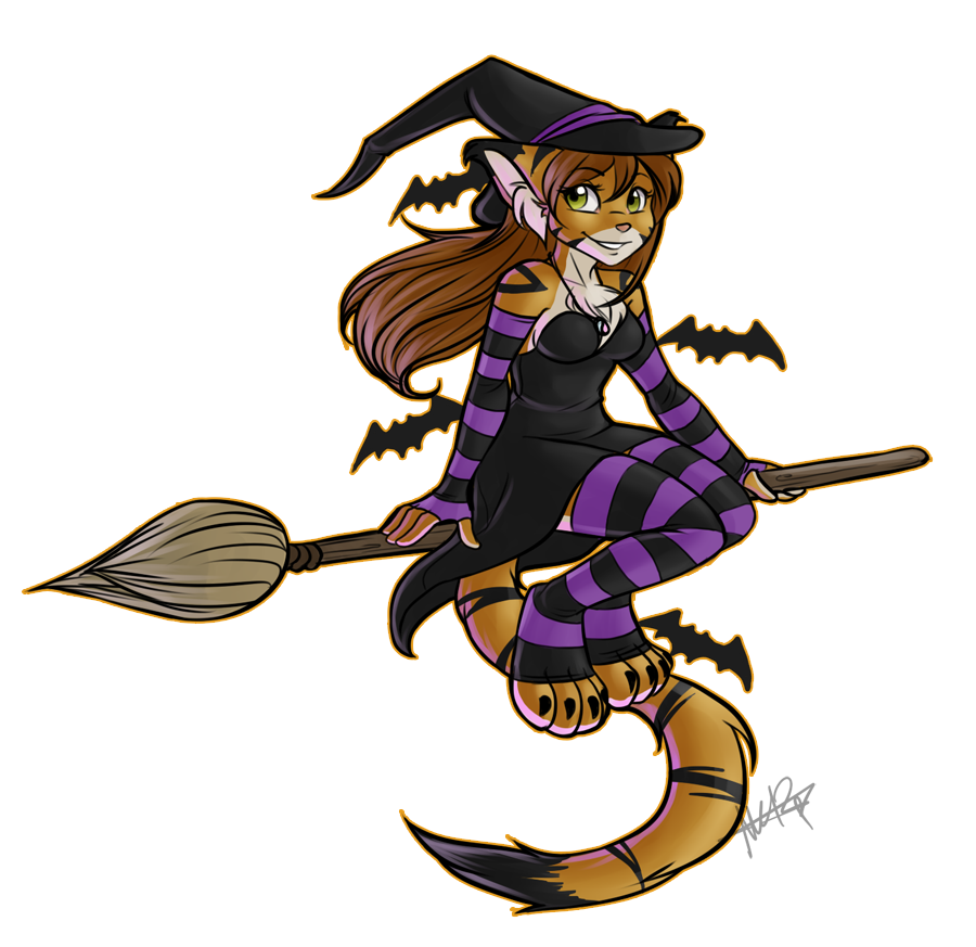 aggrobadger bat belt book broom brown cat chibi cute eyes feline female gloves halloween hat invalid_color invalid_tag leoian looking magic magic_user paws purple sister sits smile tiger twokinds us witch
