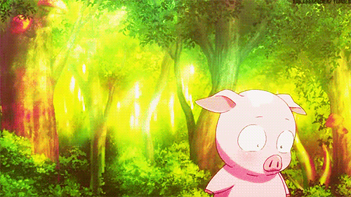 accel_world animated animated_gif arita_haruyuki forest lowres nature no_humans outdoors pig tree