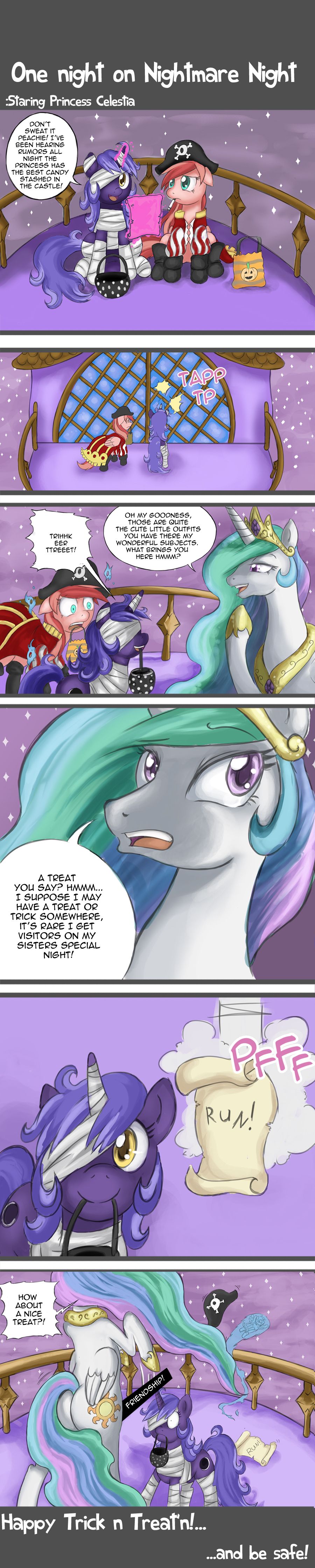 blue_eyes blue_hair censored clothing comic crown cutie_mark dialog dialogue english_text equine erection female feral friendship_is_magic group guardian-core hair hat horn horse long_hair mammal multi-colored_hair my_little_pony night note pegasus penis pony princess princess_celestia_(mlp) purple_eyes royalty text two_tone_hair unicorn winged_unicorn wings