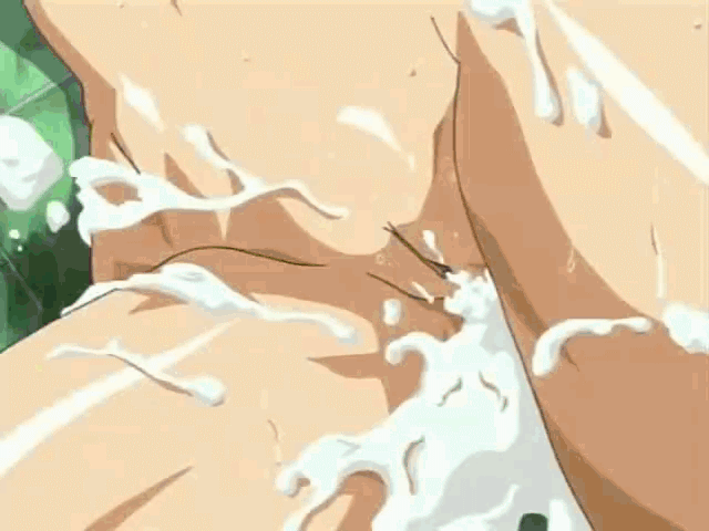 2girls aftersex animated animated_gif blonde_hair blue_hair breasts cum cum_on_body cum_on_upper_body eyes_closed glasses large_breasts long_hair lying multiple_girls nude pussy shusaku shusaku_replay uncensored