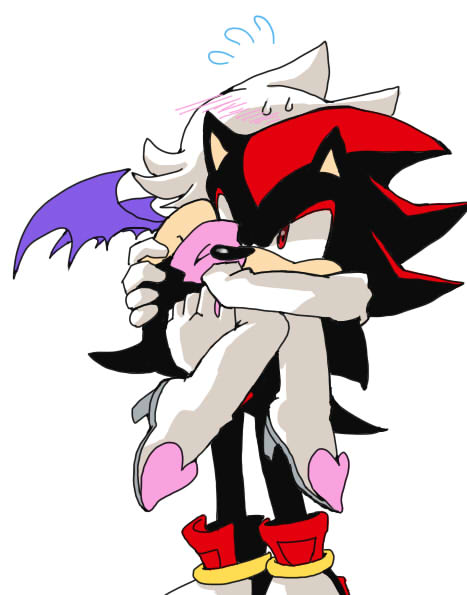 1girl couple furry hetero poke_(pokechan) rouge_the_bat shadow_the_hedgehog sonic_team sonic_the_hedgehog