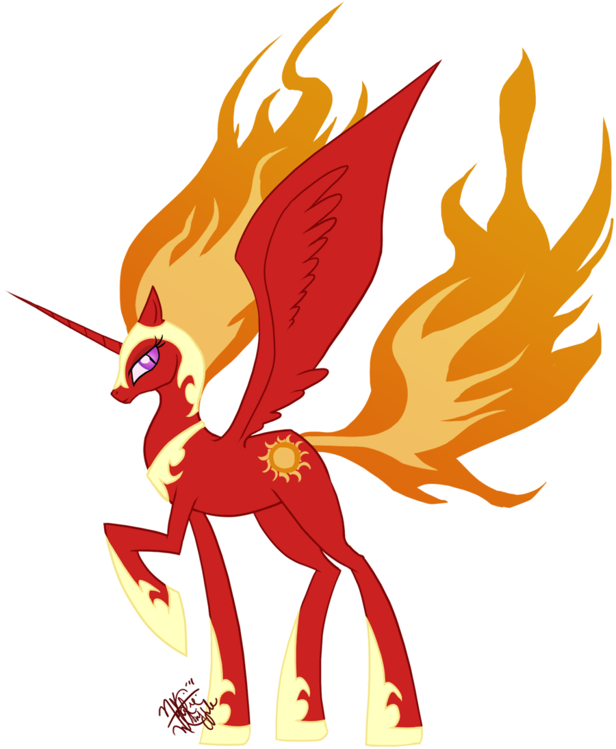 armor emeralddarkness equine female fire friendship_is_magic horn horse my_little_pony pony princess_celestia_(mlp) purple_eyes red_fur solar_flare_(mlp) solo winged_unicorn wings