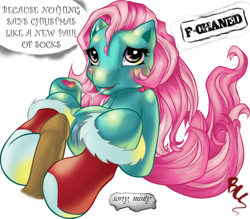 blush disembodied_penis english_text female g3 hair male minty my_little_pony penis pink_hair pussy saliva socks