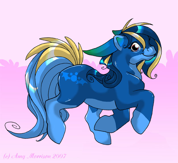 blue_eyes cutie_mark equine female feral hair horse jinksydawg jinksydawg_(character) looking_at_viewer mammal multi-colored_hair my_little_pony original_character ponification pony solo two_tone_hair