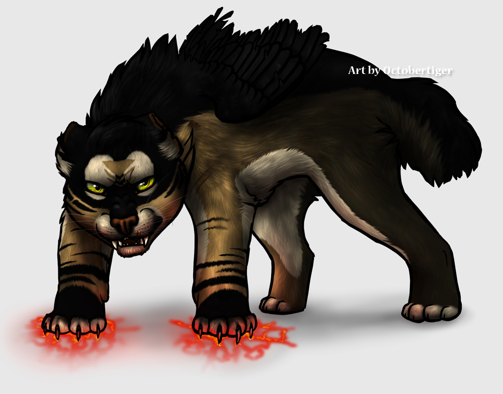 angry black_fur cat fangs feline feral fire fur heat mammal march octobertiger plain_background tan_fur white_fur yellow_eyes