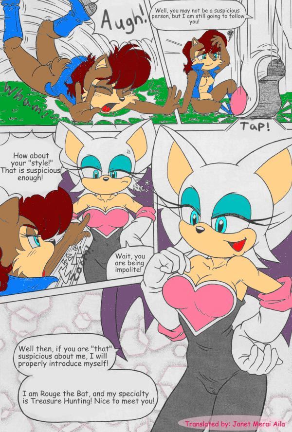 camel_toe dialog dialogue female furry_bomb glowing knocked_down mammal rodent rouge_the_bat sally_acorn sega sonic_(series) squirrel text