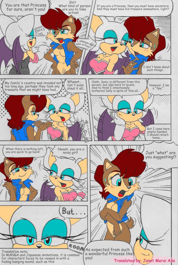 dialog dialogue female mammal rodent rouge_the_bat sally_acorn sega sonic_(series) squirrel text zoom