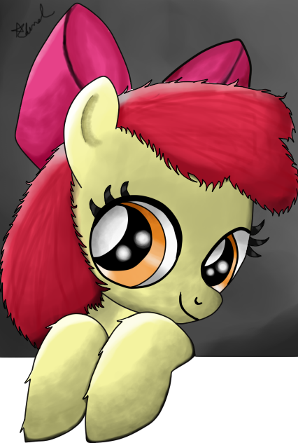 apple_bloom_(mlp) cub cutie_mark_crusaders_(mlp) equine female feral friendship_is_magic hair horse mammal my_little_pony pony red_hair solo vendetatj young