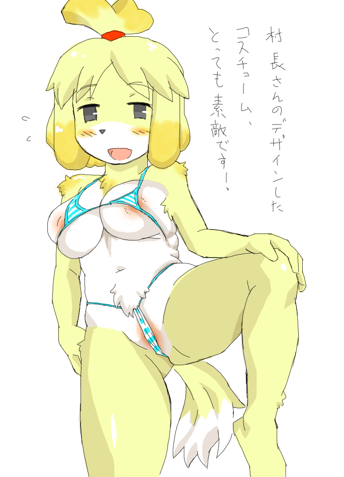 artist_request big_breasts blush breasts canine dog doubutsu_no_mori female furry isabelle_(animal_crossing) large_breasts mammal nintendo pussy shizue_(animal_crossing) shizue_(doubutsu_no_mori) translated translation_request unknown_artist video_games