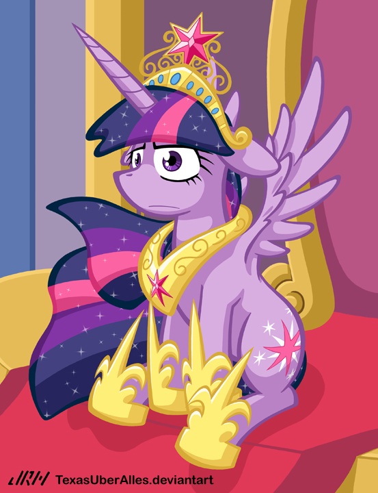 annoyed cutie_mark equine female feral friendship_is_magic hair horn horse jewelry mammal my_little_pony pony purple_eyes sitting solo texasuberalles twilight_sparkle_(mlp) unimpressed wing_boner winged_unicorn wings