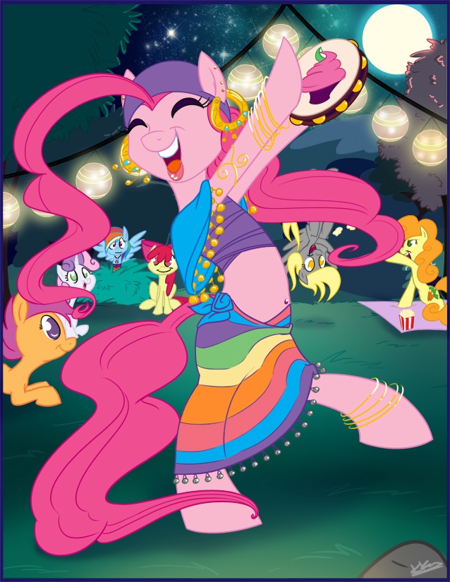 apple_bloom_(mlp) blonde_hair blue_fur bow bunnimation carrot_top_(mlp) clothed clothing cutie_mark cutie_mark_crusaders_(mlp) derpy_hooves_(mlp) ear_piercing equine eyes_closed female friendship_is_magic fur green_eyes group hair horn horse mammal moon multi-colored_hair musical_instrument my_little_pony night orange_hair outside pegasus piercing pink_fur pink_hair pinkie_pie_(mlp) pony purple_eyes purple_hair rainbow_dash_(mlp) rainbow_hair red_hair scootaloo_(mlp) signature sweetie_belle_(mlp) two_tone_hair unicorn watching white_fur wings yellow_eyes yellow_fur young