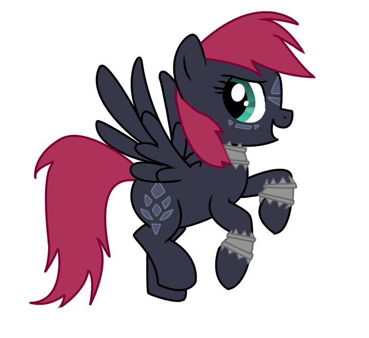 cynder equine female green_eyes hair horn horse mammal my_little_pony pegasus solo spyro_the_dragon video_games wings