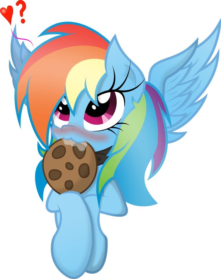 &lt;3 ? blush collar cookie cute equine friendship_is_magic my_little_pony rainbow_dash_(mlp) salvia