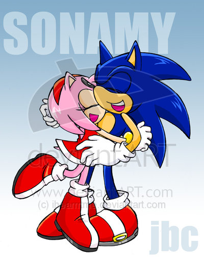 anthro blue_hair eyes_closed gloves hair hedgehog male mammal pink_hair sega sonic_(series) sonic_the_hedgehog