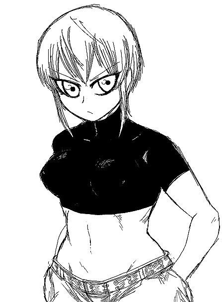 kaibutsu_oujo matsuya monochrome riza_wildman sketch