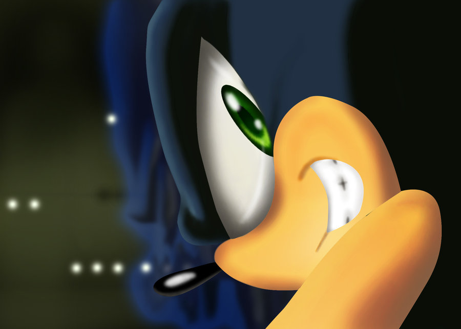 anthro black blue blue_hair canine dark_sonic fox green_eyes hair hedgehog male miles_prower sega sonic_(series) sonic_the_hedgehog