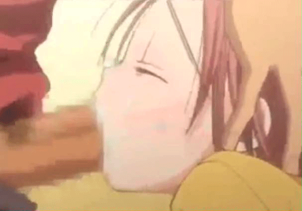 animated animated_gif censored deepthroat fellatio hazuki_(queen_bee) houkago_nyan_nyan oral red_hair young younger