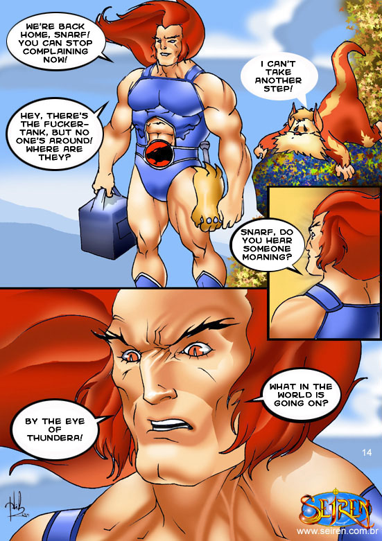 anthro comic dialog dialogue english_text feline lion-o male mammal outside seiren_(artist) snarf text thundercats