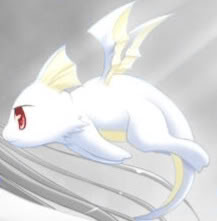 baby dragon flying low_res red_eyes unknown_artist white white_theme wings young