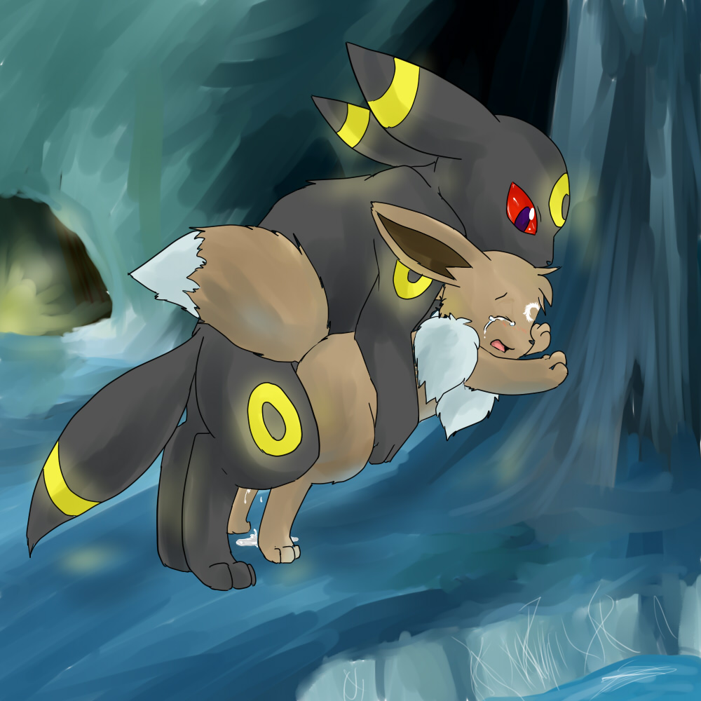 cave cum doggy_position eevee female forced from_behind hatii lunamew male pok&eacute;mon rape sex tears umbreon