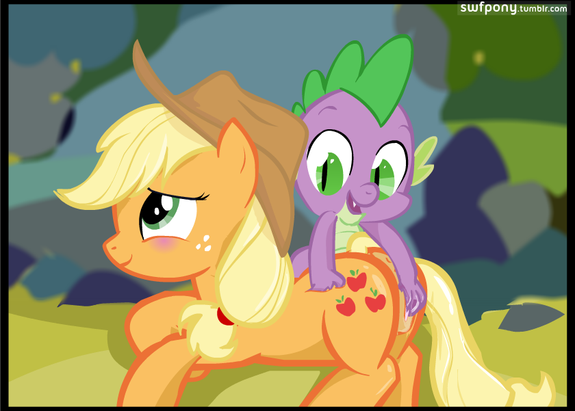 applejack friendship_is_magic my_little_pony spike swfpony