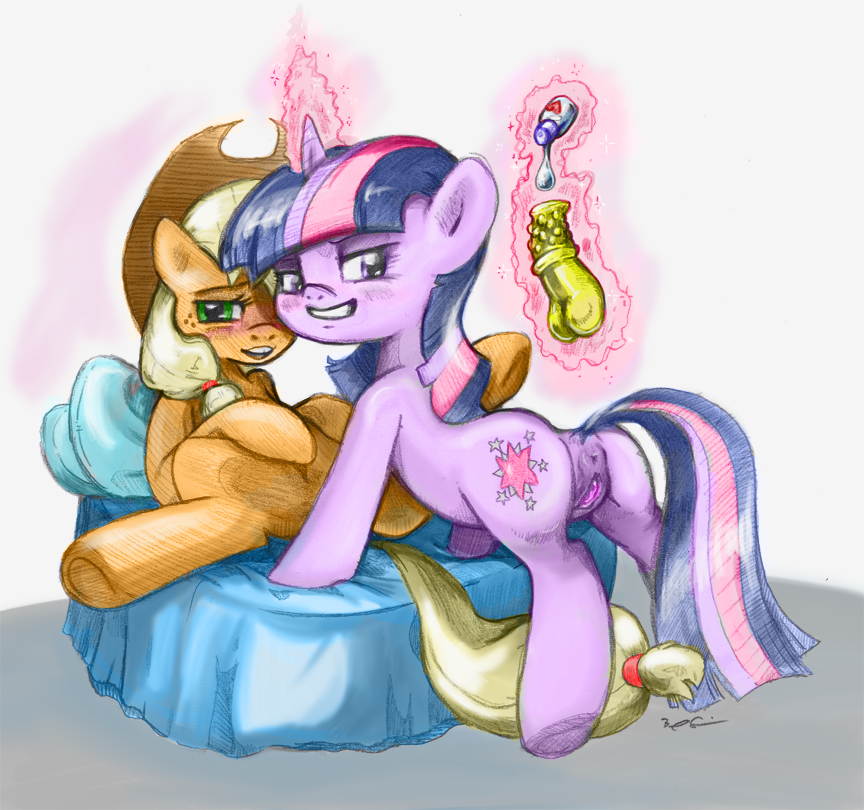 applejack friendship_is_magic my_little_pony tripsocho twilight_sparkle