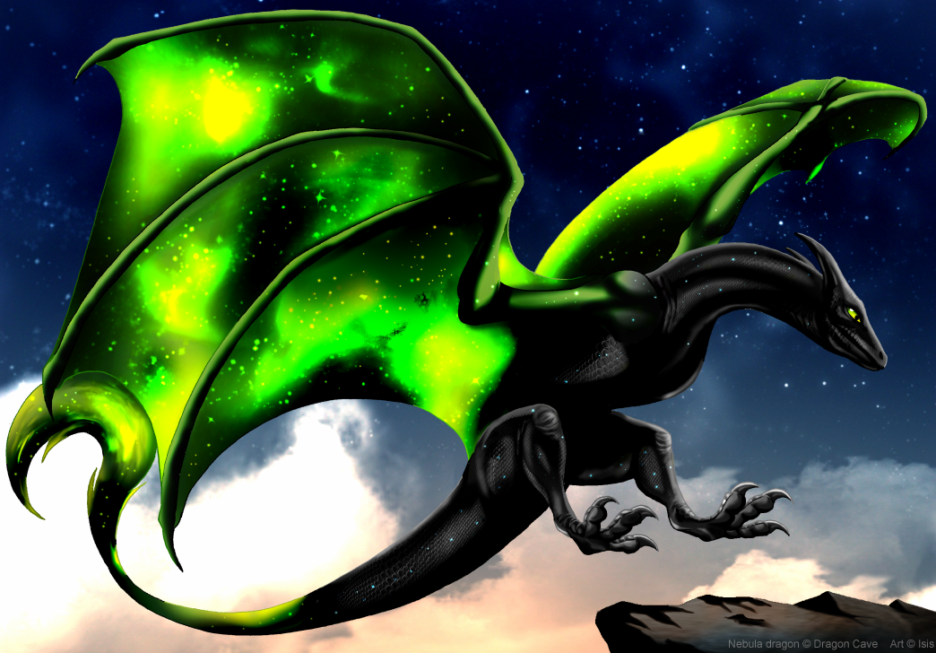 claws dragon feral flying glowing green_eyes green_theme isismasshiro male outside scalie sky solo sparkles stars wings wyvern