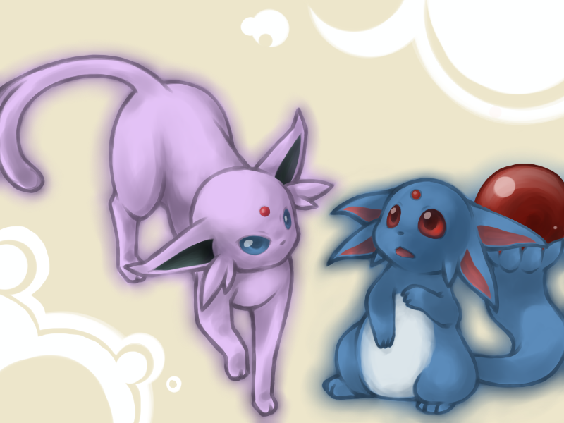 blue_eyes crossover eeveelution espeon feral nintendo open_mouth pok&#233;mon pok&eacute;mon red_eyes ruby_carbuncle unknown_artist video_games yu-gi-oh yu_gi_oh!