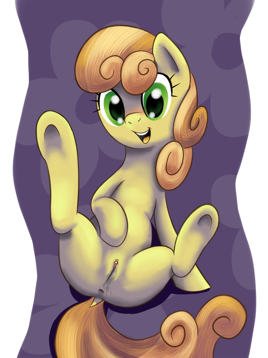 &#8704; anus blush carrot_top_(mlp) clitoris cute equine female feral friendship_is_magic gomenasai green_eyes hair horse junebug_(mlp) looking_at_viewer mammal my_little_pony open_mouth orange_hair pony pussy pussy_juice smile solo spread_legs spreading tongue two_tone_hair