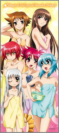 aqua_towel artist_request blue_eyes blue_hair blush breasts brown_eyes brown_hair cinque_(nanoha) convenient_censoring convenient_head copyright_name covered_nipples covering deed_(nanoha) dieci_(nanoha) embarrassed green_towel holding holding_towel long_hair lowres lyrical_nanoha mahou_shoujo_lyrical_nanoha_strikers medium_breasts missing_eye multiple_girls naked_towel navel nove_(nanoha) nude_cover numbers_(nanoha) open_mouth orange_towel pink_towel purple_towel red_eyes red_hair sein_(nanoha) short_hair silver_hair small_breasts smile towel towel_around_waist wendi_(nanoha) yellow_eyes yellow_towel