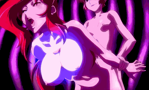2girls animated animated_gif bouncing_breasts breasts censored doggystyle erect_nipples eyes_closed futa_with_futa futanari large_breasts long_hair lowres multiple_girls nipples nude open_mouth sex short_hair small_breasts star_jewel