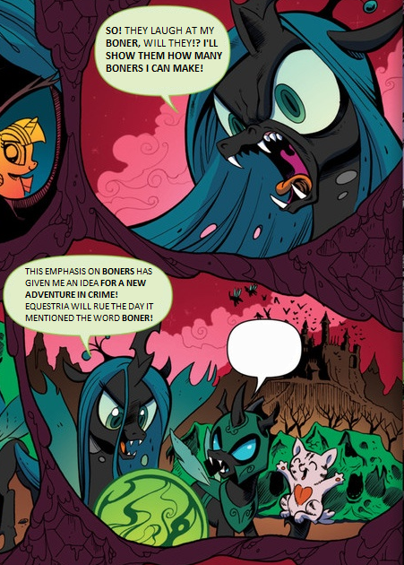 changeling comic dialog edit english_text fangs female feral friendship_is_magic humor my_little_pony open_mouth queen_chrysalis_(mlp) text twilight_sparkle_(mlp) wings