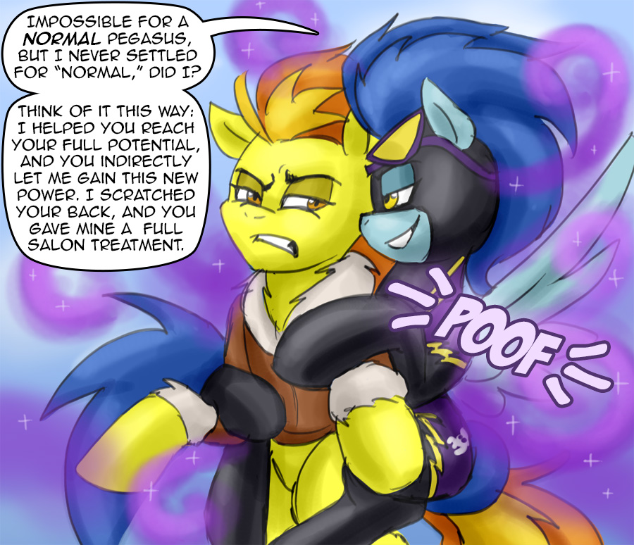 comic dialog english_text equine female feral friendship_is_magic horse mammal my_little_pony nightshade_(mlp) pegasus pluckyninja pony shadowbolts_(mlp) spitfire_(mlp) text timber_(artist) wings wonderbolts_(mlp)