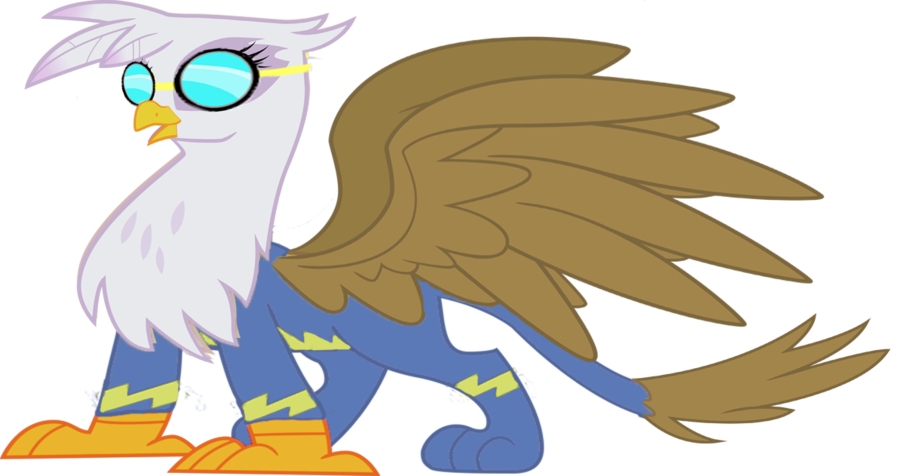 alpha_channel avian eyewear female feral friendship_is_magic gilda_(mlp) goggles gryphon my_little_pony open_mouth plain_background solo transparent_background wings wonderbolts_(mlp)