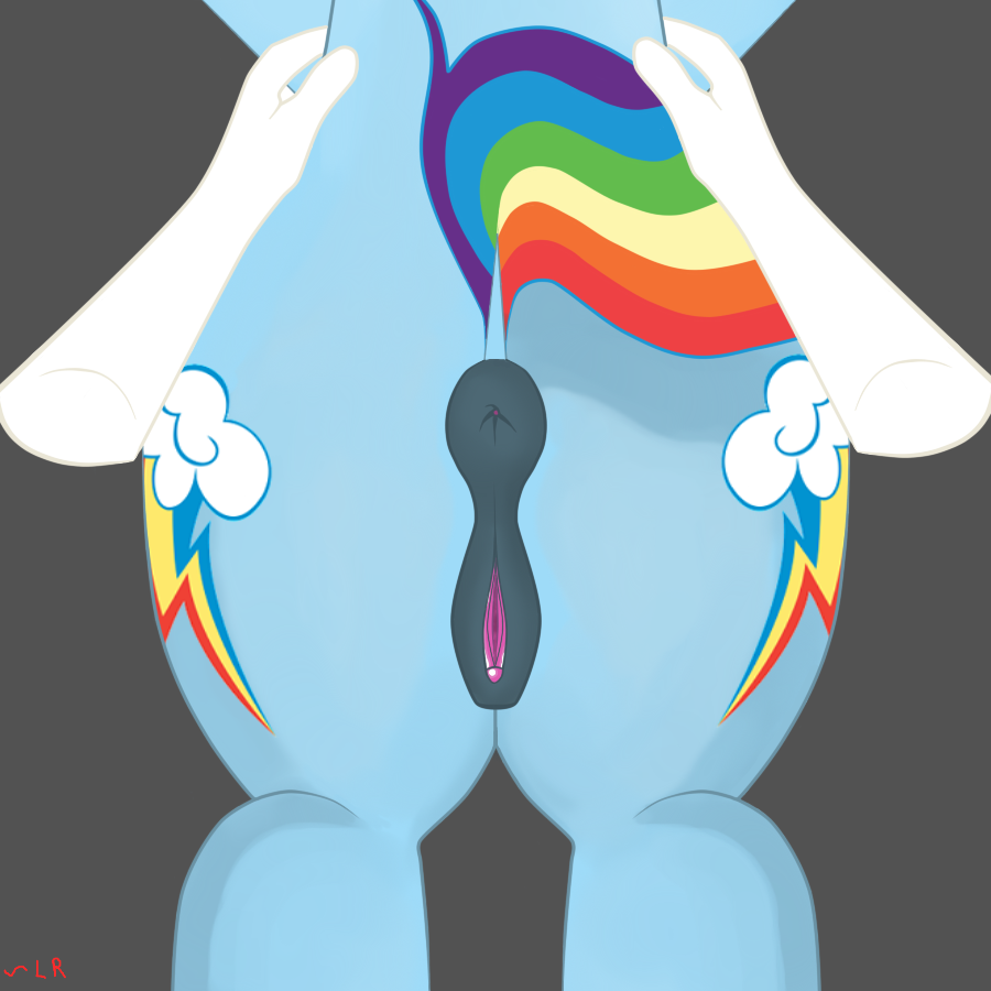 anatomically_correct_pussy animal_genitalia anus blue_fur butt butt_shot clitoris close-up cutie_mark equine equine_pussy female feral friendship_is_magic fur hair horse liquidrarity mammal multi-colored_hair my_little_pony nude plain_background pony presenting presenting_hindquarters presenting_pussy pussy rainbow_dash_(mlp) rainbow_hair solo