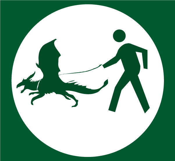 crossing_sign dragon feral human humor leash leccathufurvicael mammal pet sign vector what wings